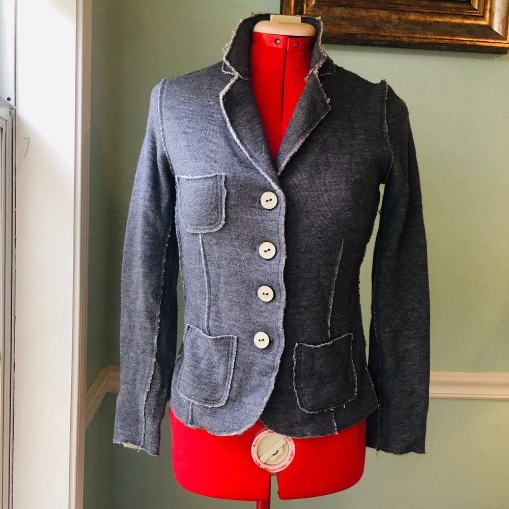 Grey Sweater Blazer